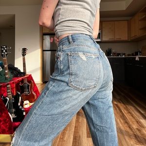 DL1961 distressed relaxed fit jeans